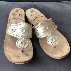 Jack Rogers Hamptons Platinum Sandals